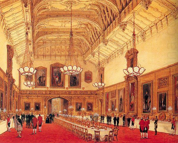 The Waterloo Chamber, Windsor Castle, Nash, Joseph